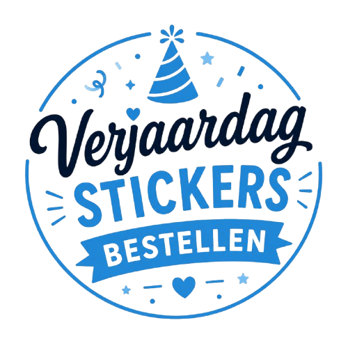 Verjaardagstickers Bestellen - Verjaardag stickers online bestellen met eigen ontwerp